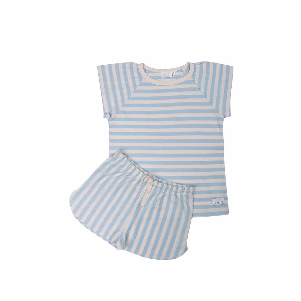 SNORK | Pyjamas Selma, lyseblå med striber