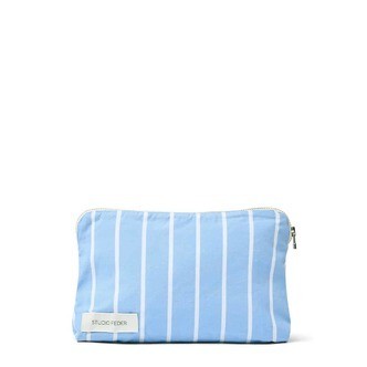Studio Feder | Celia toilettaske mini, lyseblå med striber