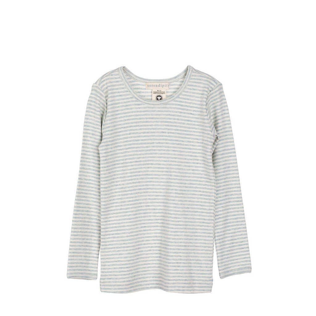 Serendipity | Slim tee stripe, cloud/offwhite