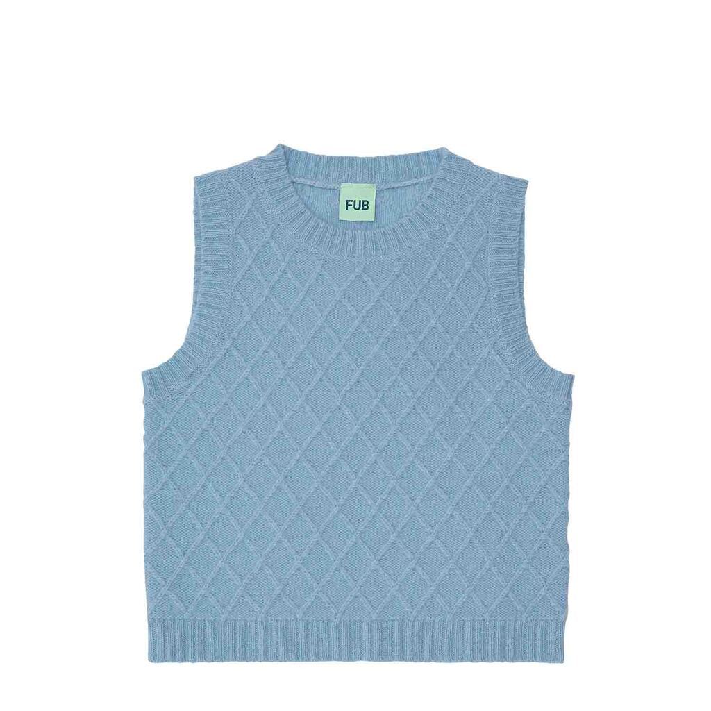 FUB | Vest lambswool, lyseblå