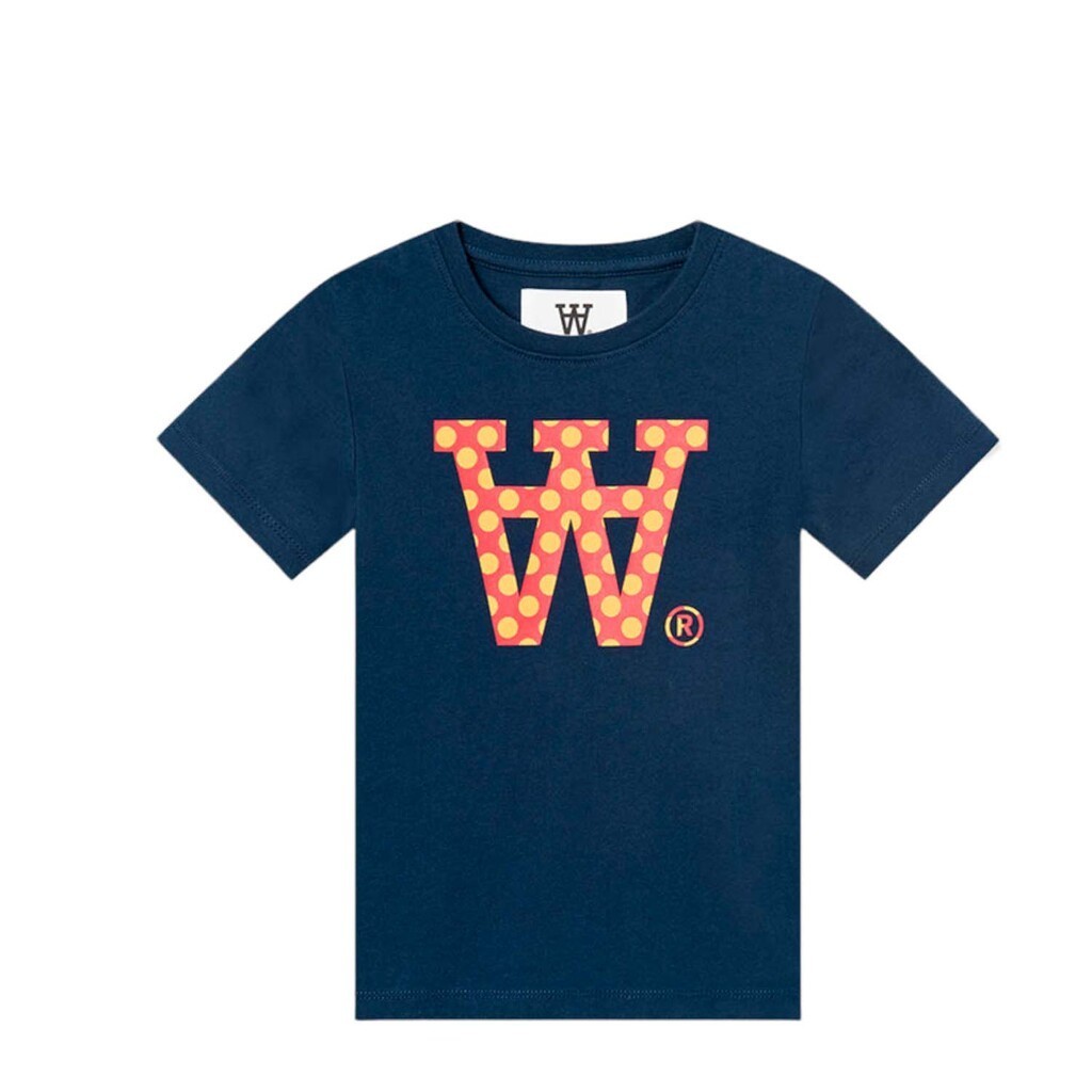 Wood Wood | Ola t-shirt, mørkeblå og rød