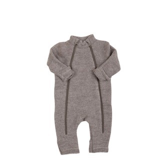 Joha | Uldheldragt i fleece med lynlås, beige