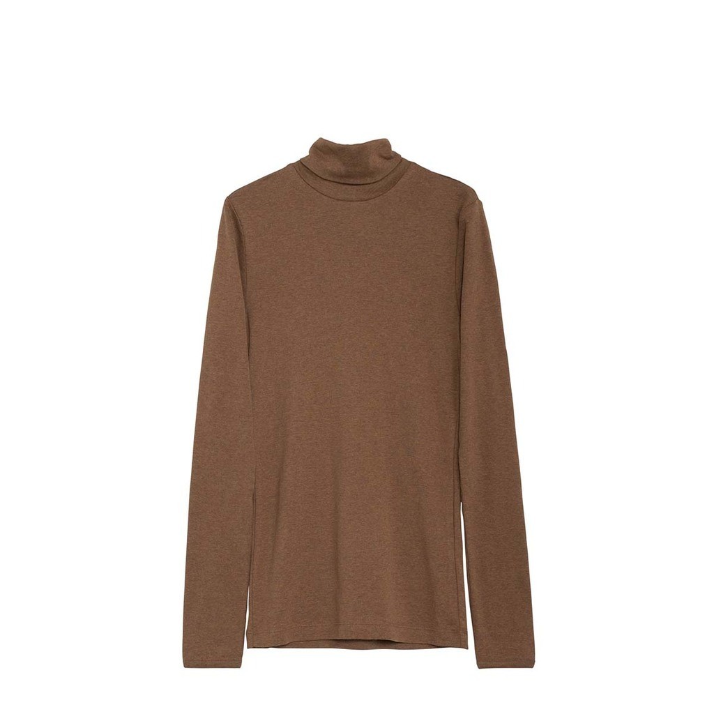 Serendipity | Rullekrave bluse, brun