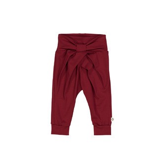 Müsli - Cozy me baby bukser bow, mørkerød