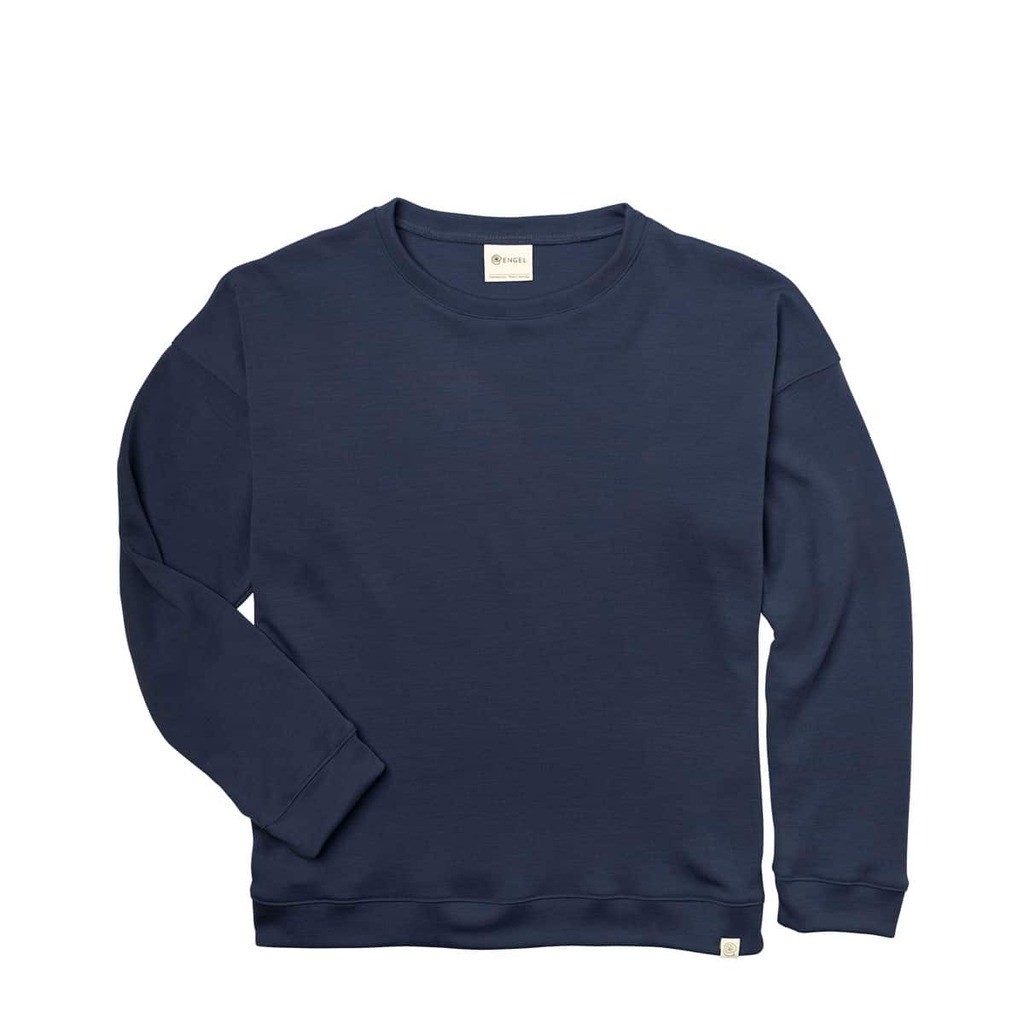Engel | Uld silke Sweatshirt, mørkeblå