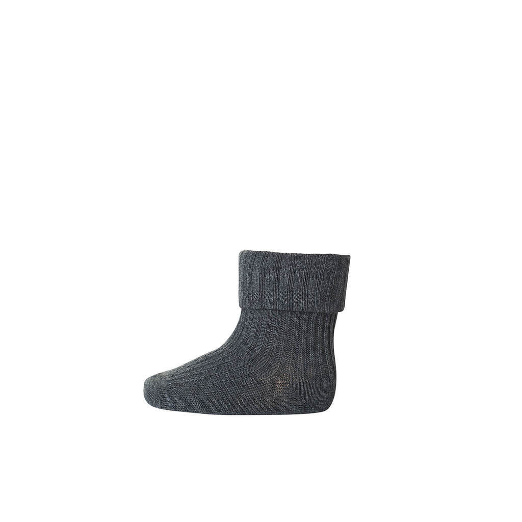 mp Denmark | Strømper i bomuld, dark grey melange
