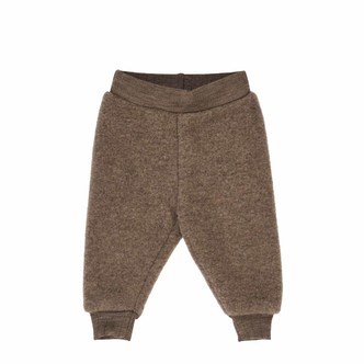 Müsli | Baby uld fleece bukser, brun melange
