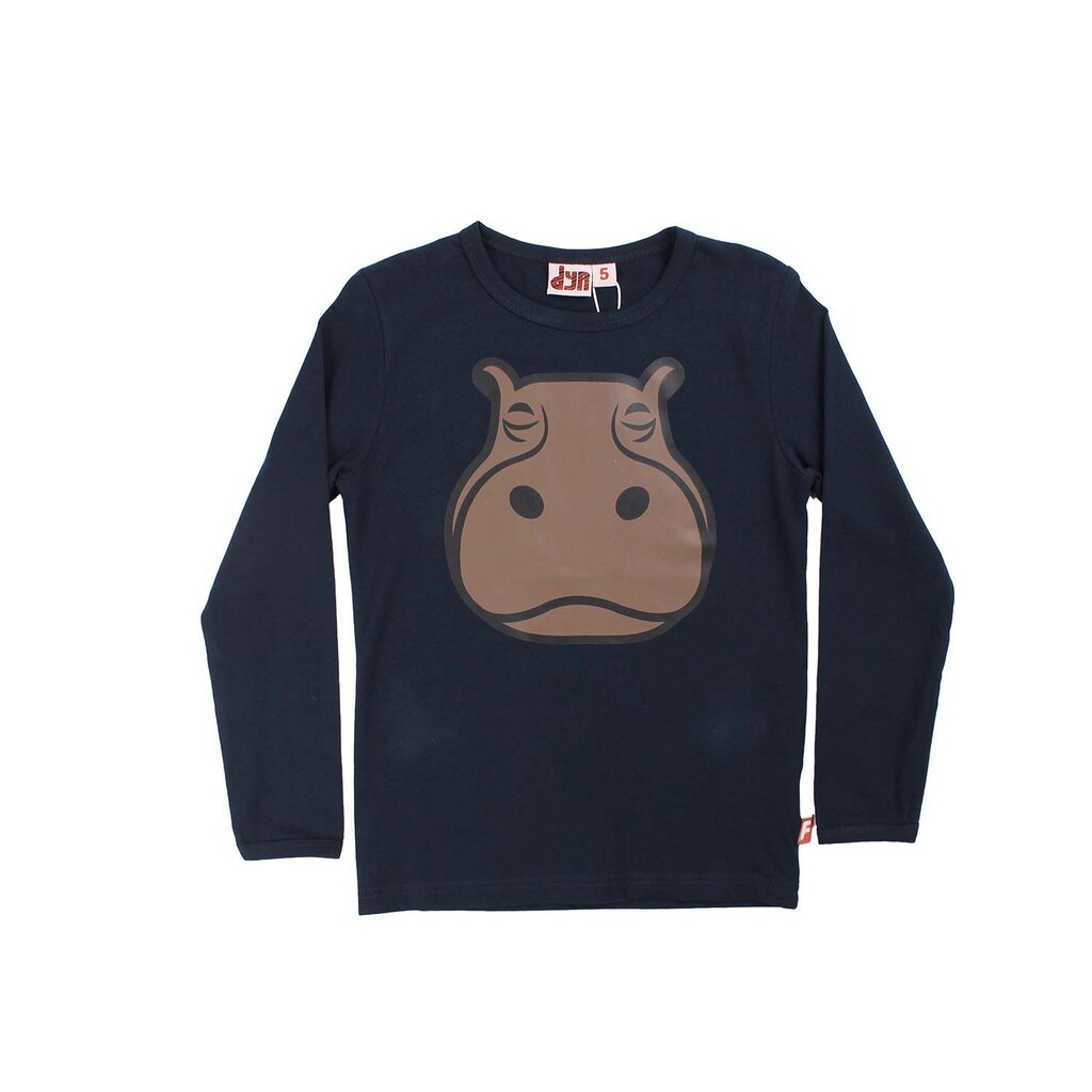 DYR | Trøje med flodhest, mørkeblå
