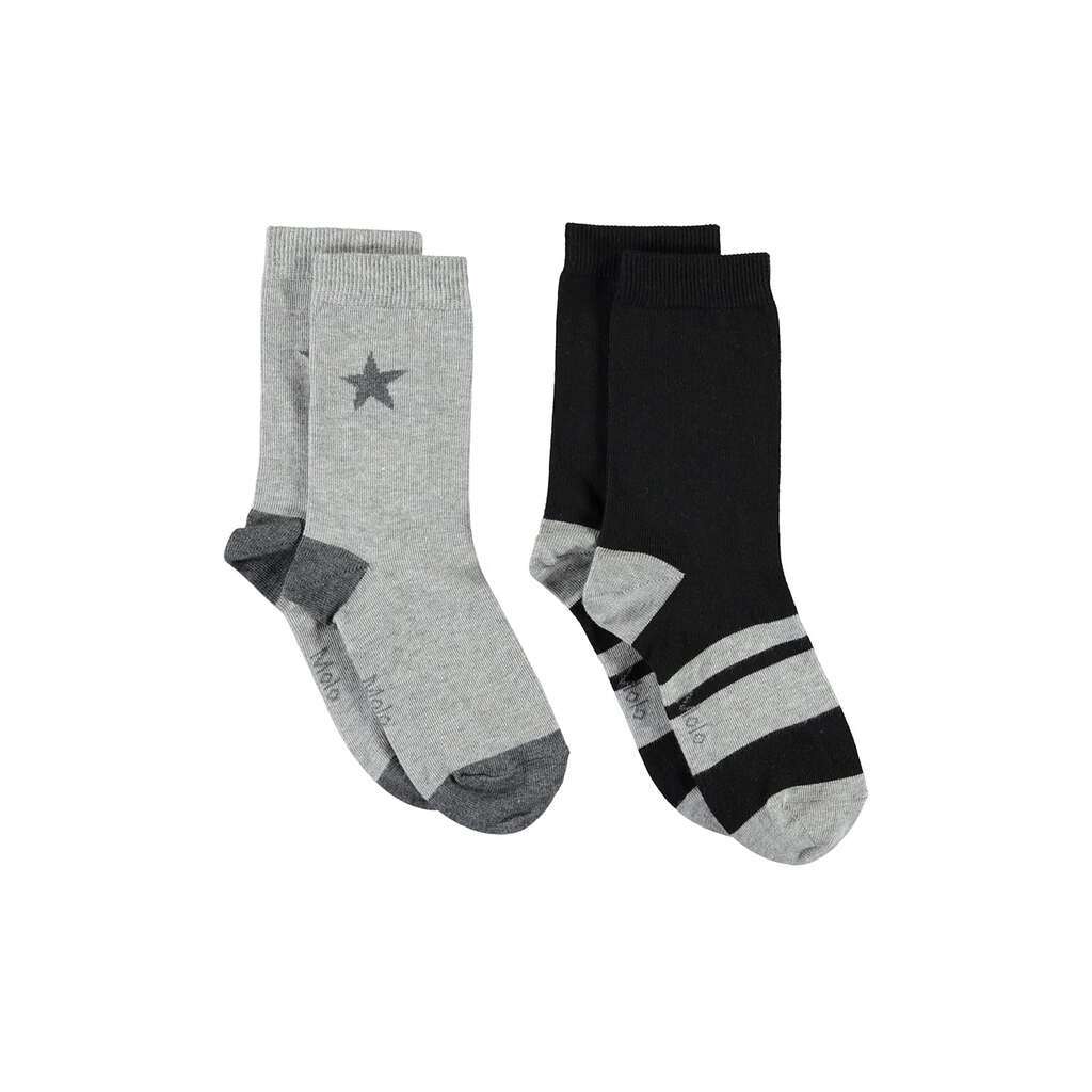 Molo | Strømper Nitis, grå melange 2 pak
