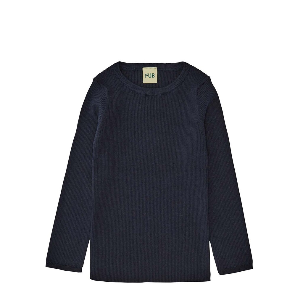 FUB | Rib trøje, mørkeblå