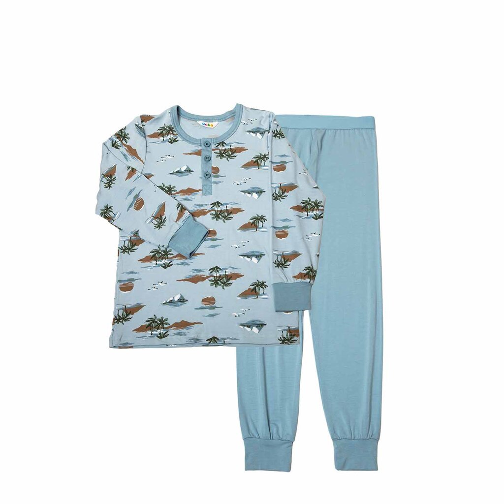 Joha | Pyjamas, lyseblå printet