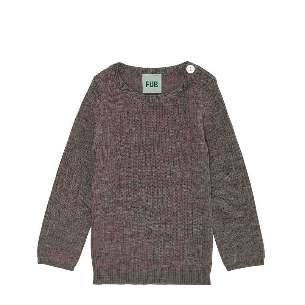 FUB | Baby uldtrøje i rib, beige