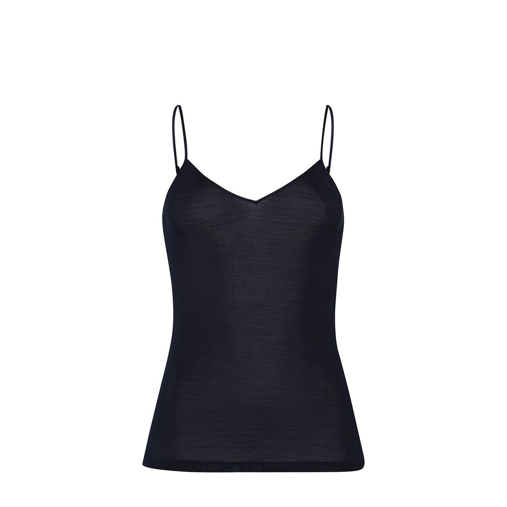 Hanro | Uld silke undertrøje singlet, sort