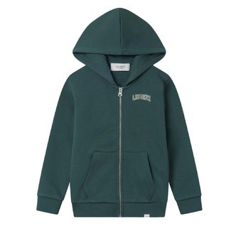 Les Deux | Hoodie Blake zipper, mørkegrøn