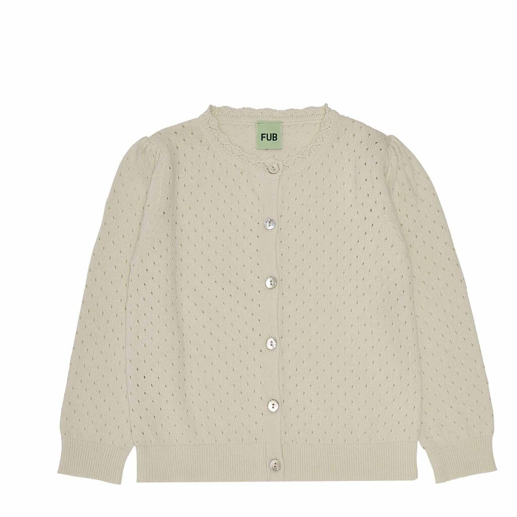 FUB | Cardigan, råhvid