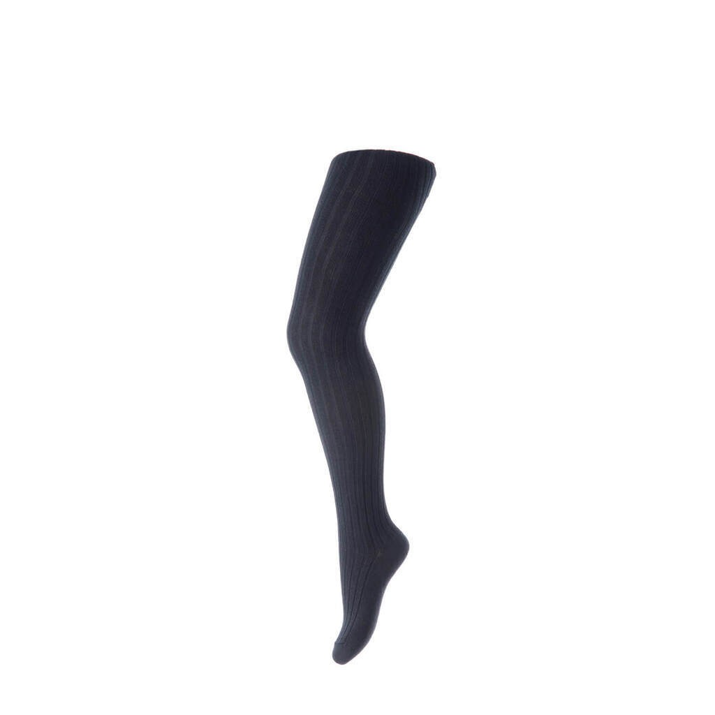 mp Denmark | Strømpebukser bomuldsrib, dark navy