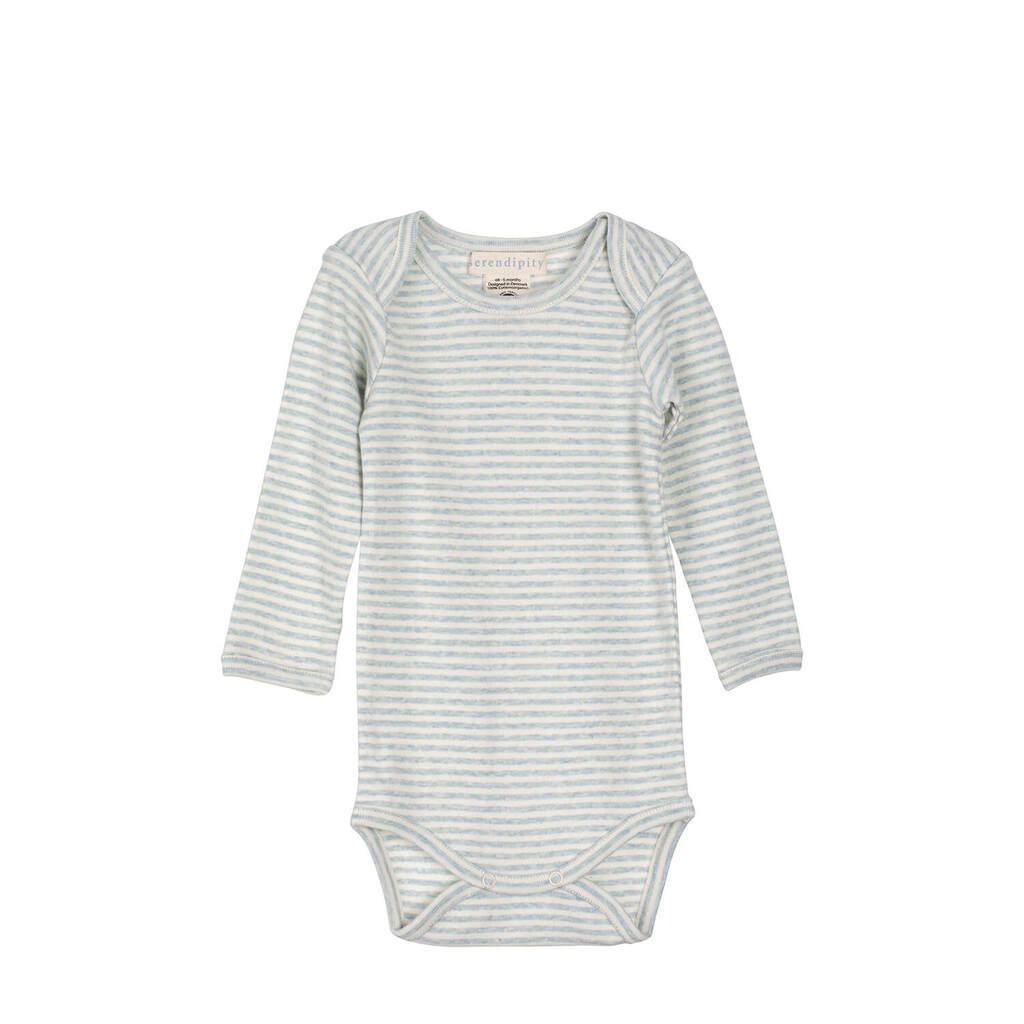 Serendipity | Baby body stripe, cloud/offwhite