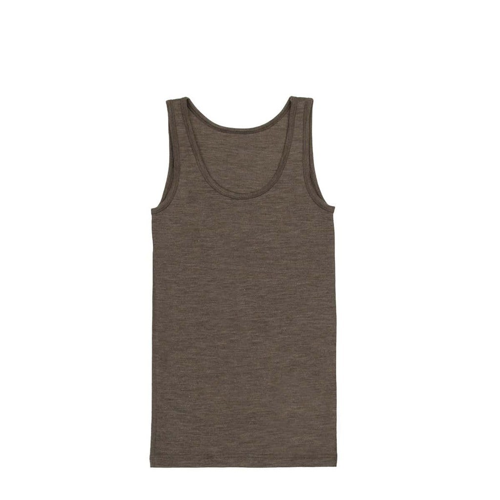 Joha | uld/silke undertrøje, brun melange