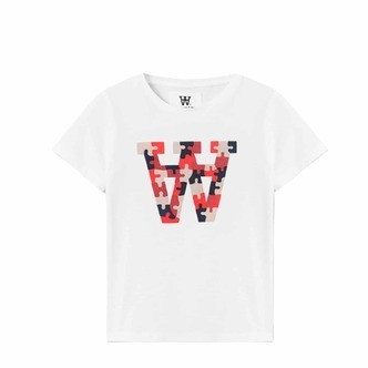 Wood Wood | T-shirt Ola Puzzle, hvid