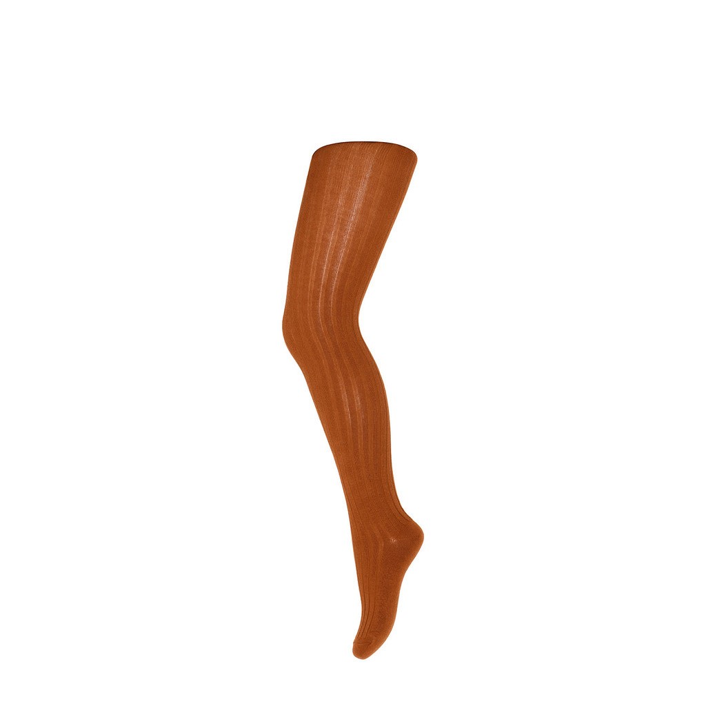 mp Denmark | Strømpebukser bomuldsrib, caramel