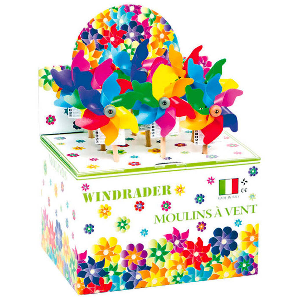 Vindmølle, 11 cm, Regnbue, Giobas