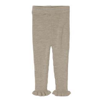 Baby Ruffle Leggins, Oat Melange, FUB