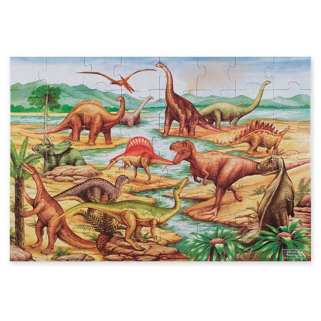 Stort Gulvpuslespil, Dinosaurer, 48 Brikker