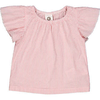 Seersucker Bluse, Balsam Cream/Bubblegum, Müsli