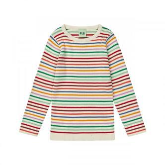 Baby Rib Bluse, Multi Stripe, FUB
