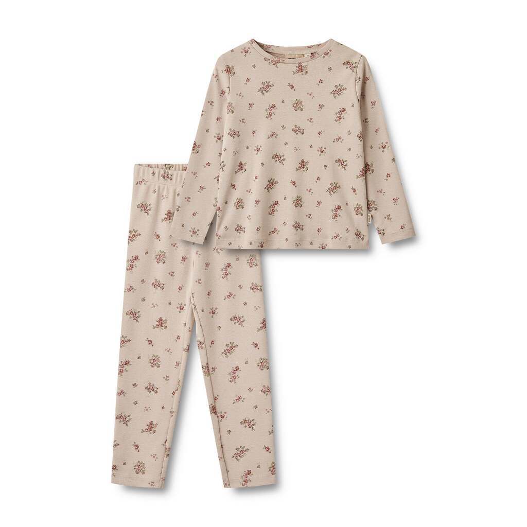 Mila Pyjamas, Pale Lilac Flowers, Wheat