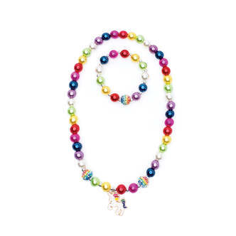 Gumball Rainbow Armbånd og Halskæde sæt, Great Pretenders