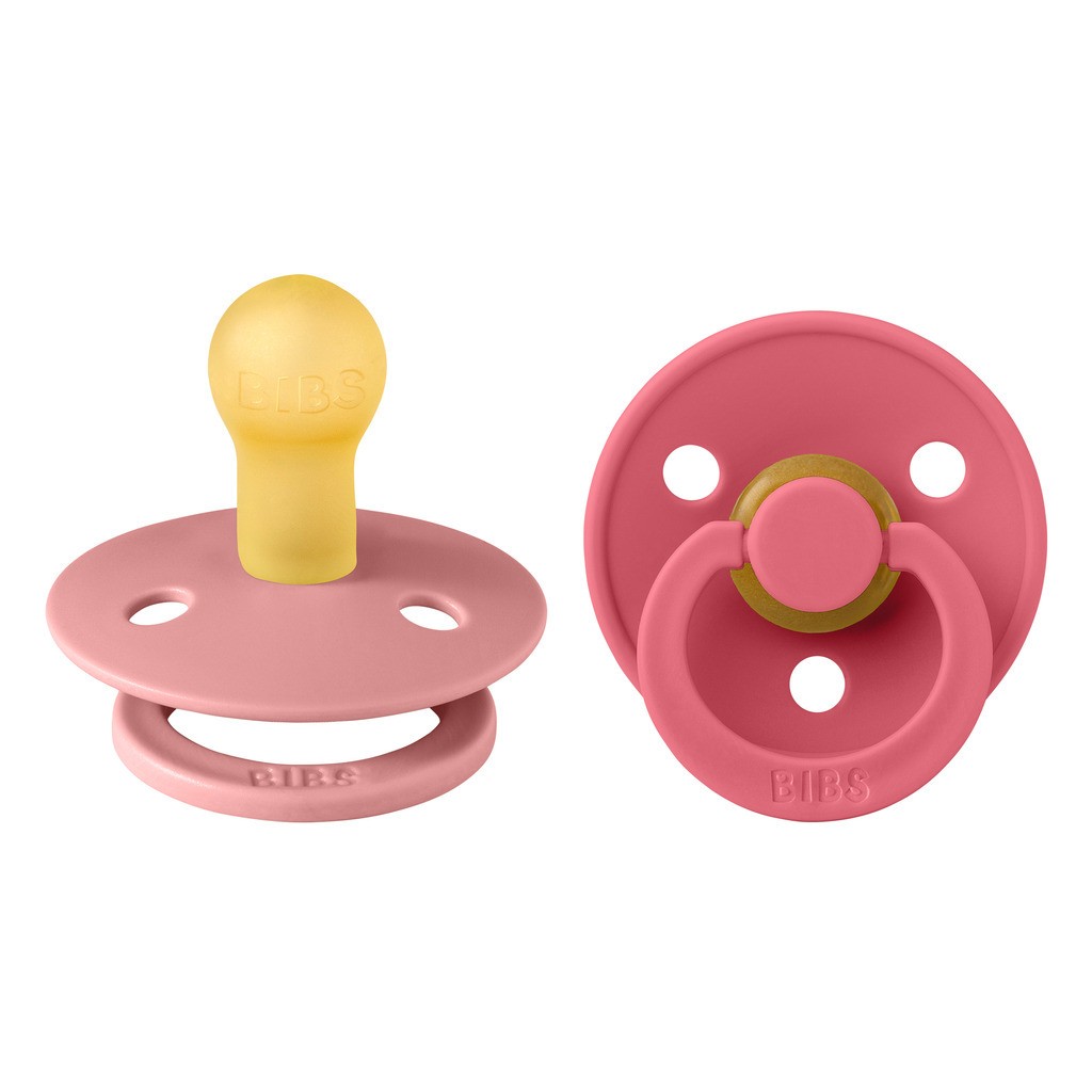 BIBS Sut, 1, Dusty Pink/Coral, 2-pak, 0-6 mdr.