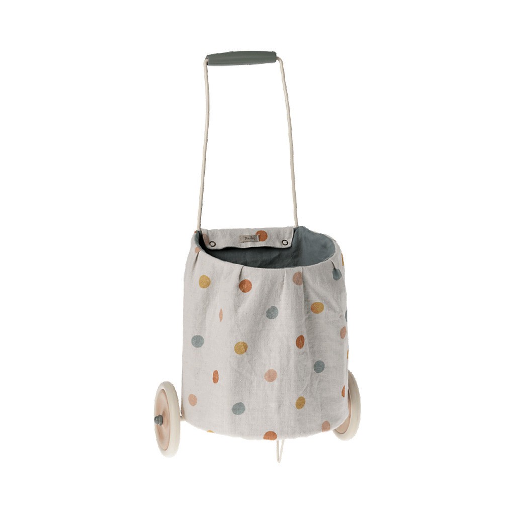 Trolley, Legevogn, Multi Dots Blue, Maileg