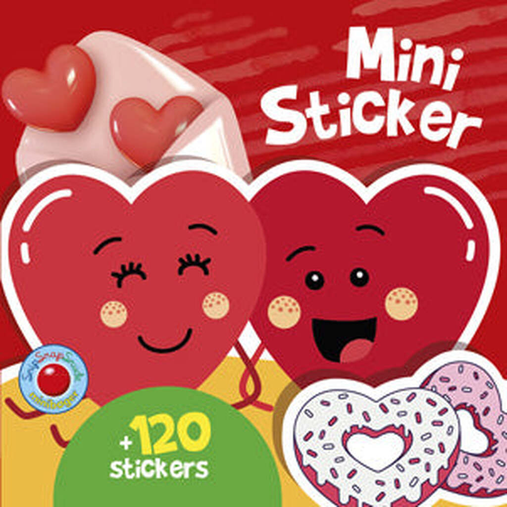 Mini-stickers Hjerter, Snip Snap Snude Minibøger, Forlaget Bolden
