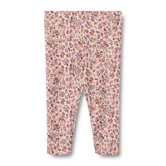Jules Baby Leggings, Pale Rose Flowers, Wheat