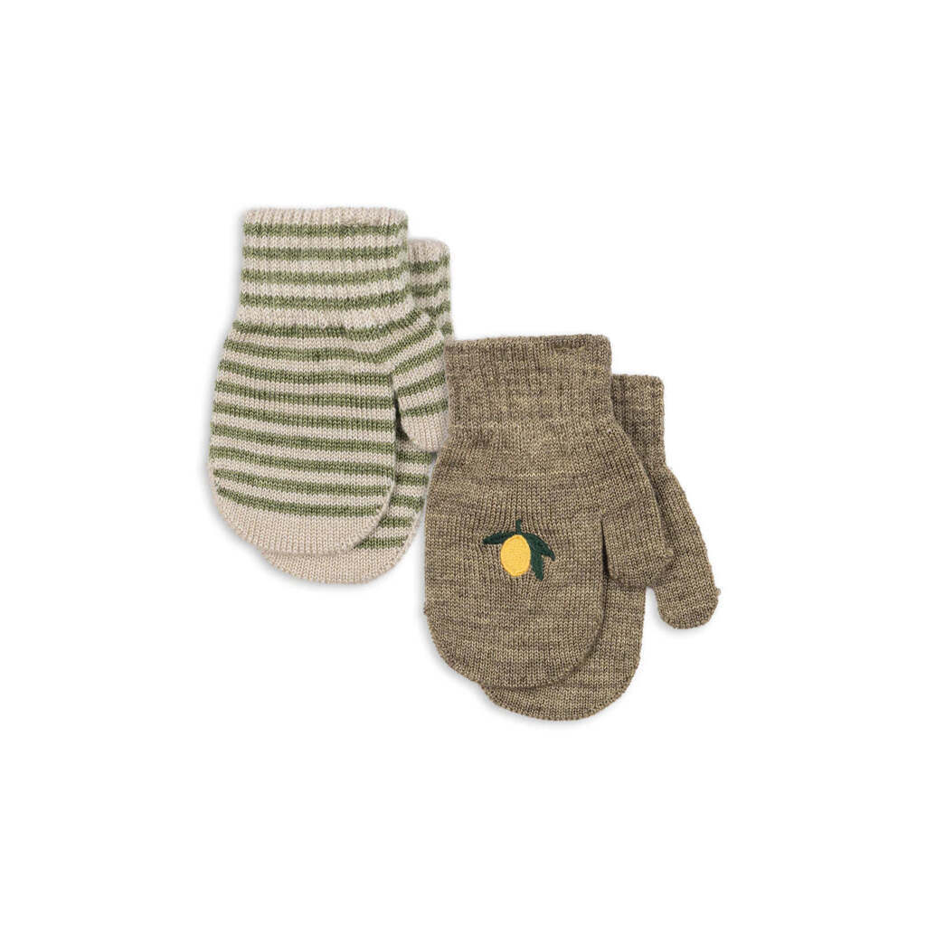 2-Pak Vanter, Lemon/Stripe, Konges Sløjd