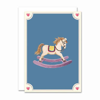 Rocking Horse, A7 Kort m. Kuvert, All By Voss