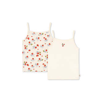 2-Pak Undertrøje Strap Top, Marmalade, Konges Sløjd