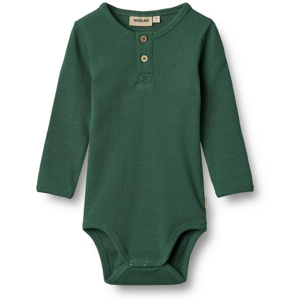 Benny Langærmet Bodystocking, Green Tea, Wheat