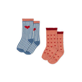 2-pak Strømper, Heart Mix, Konges Sløjd