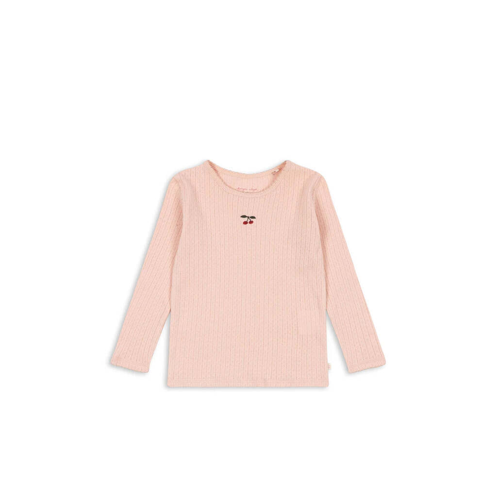 Minnie Pointelle Bluse, Pale Blush, Konges Sløjd