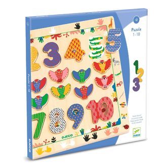 Træpuslespil, 1-10, Djeco