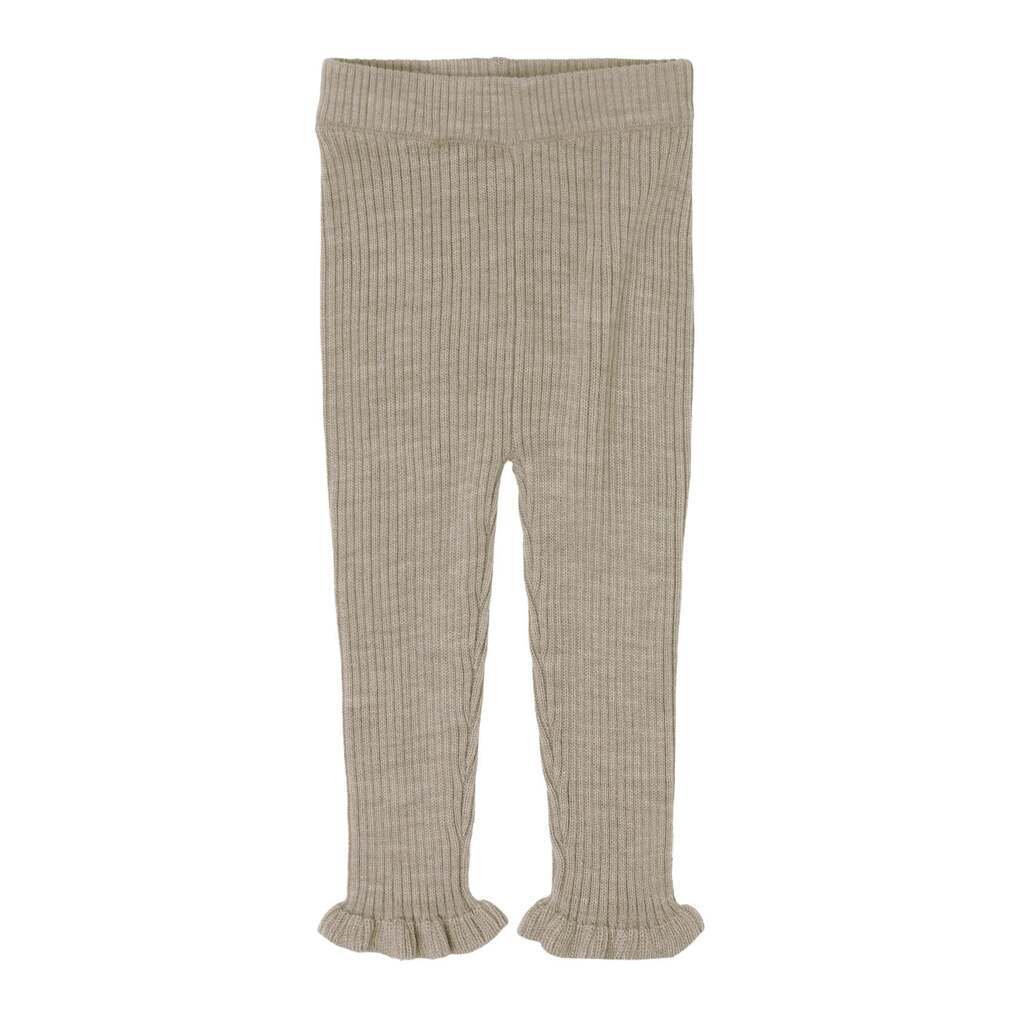 Baby Ruffle Leggins, Oat Melange, FUB