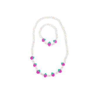 Halskæde og Armbånd med Små Søde Jordbær, Great Pretenders