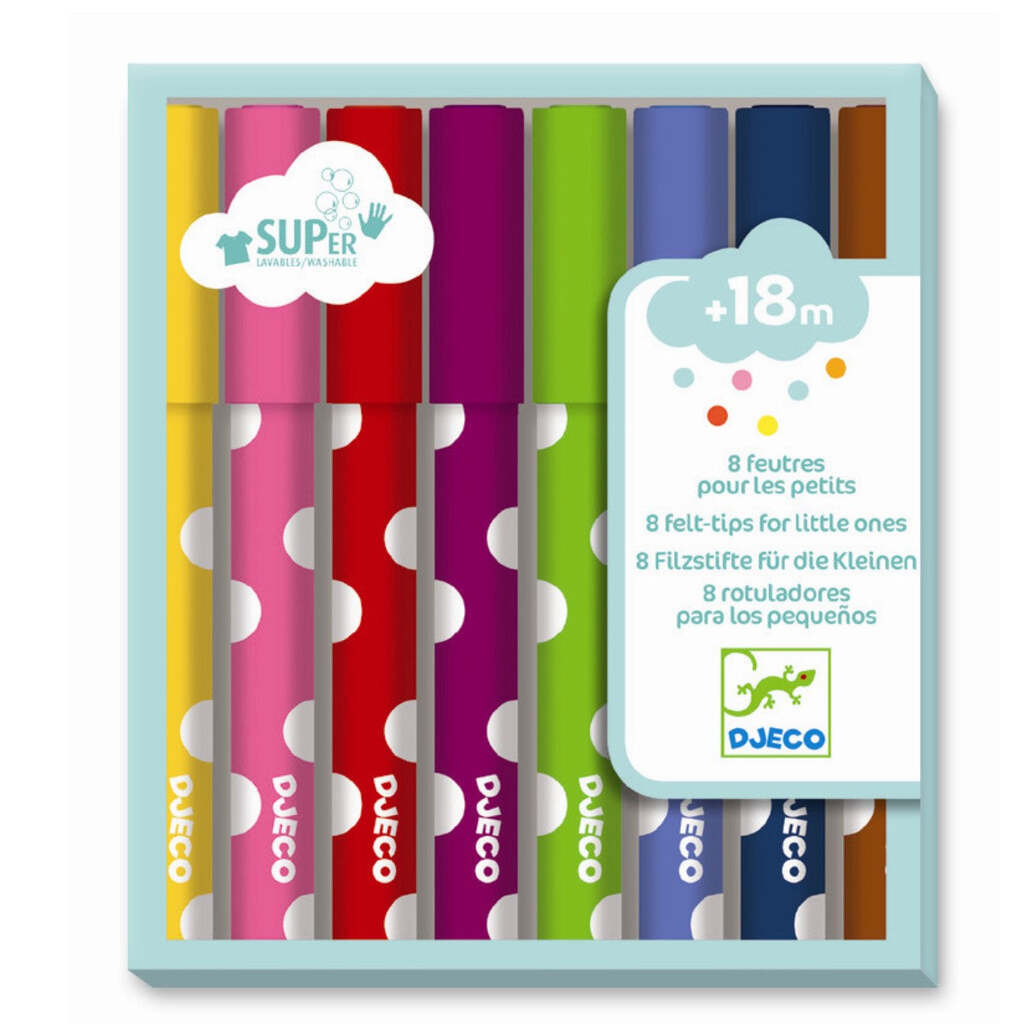 Tykke Tusser, 8 Farver, Djeco