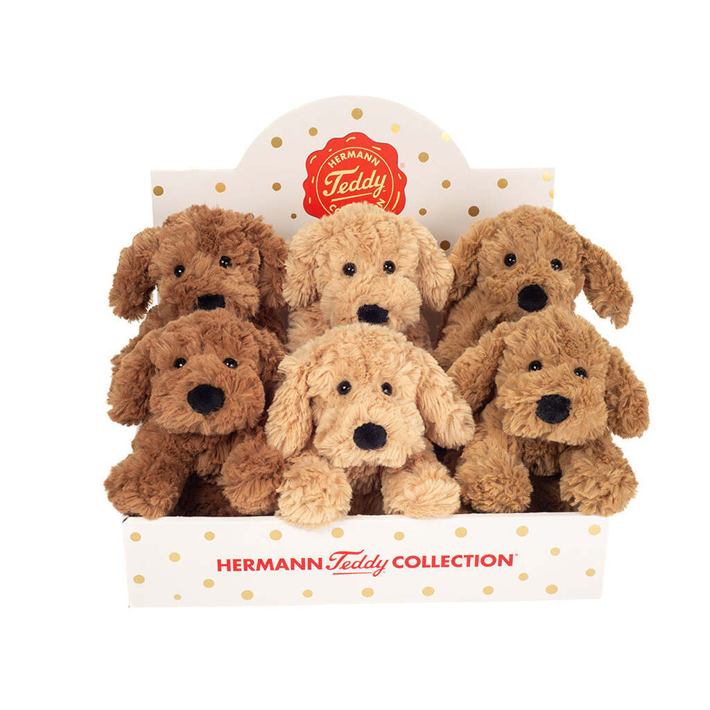 Liggende Hund, Assorterede Farver, 20 cm, Teddy Hermann