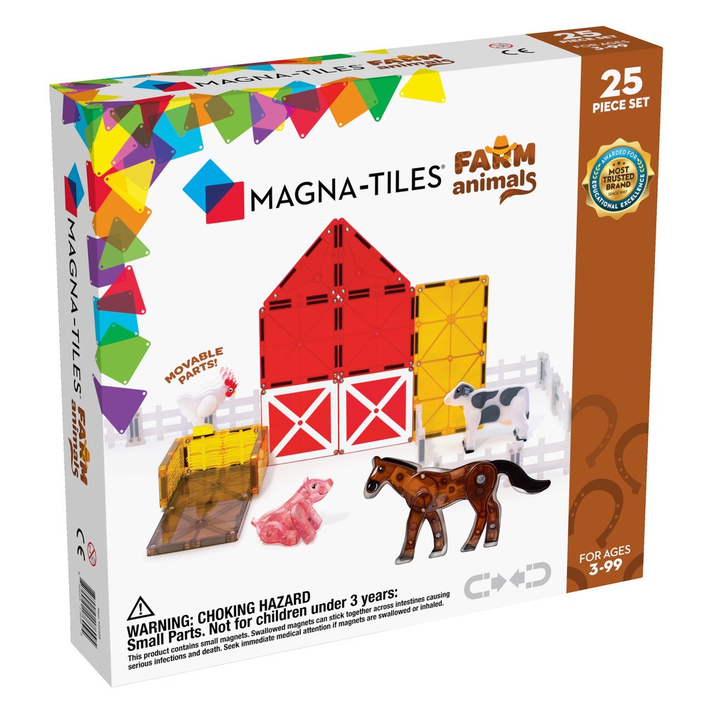 Magna-Tiles Bondegårds Dyr, 25 stk.