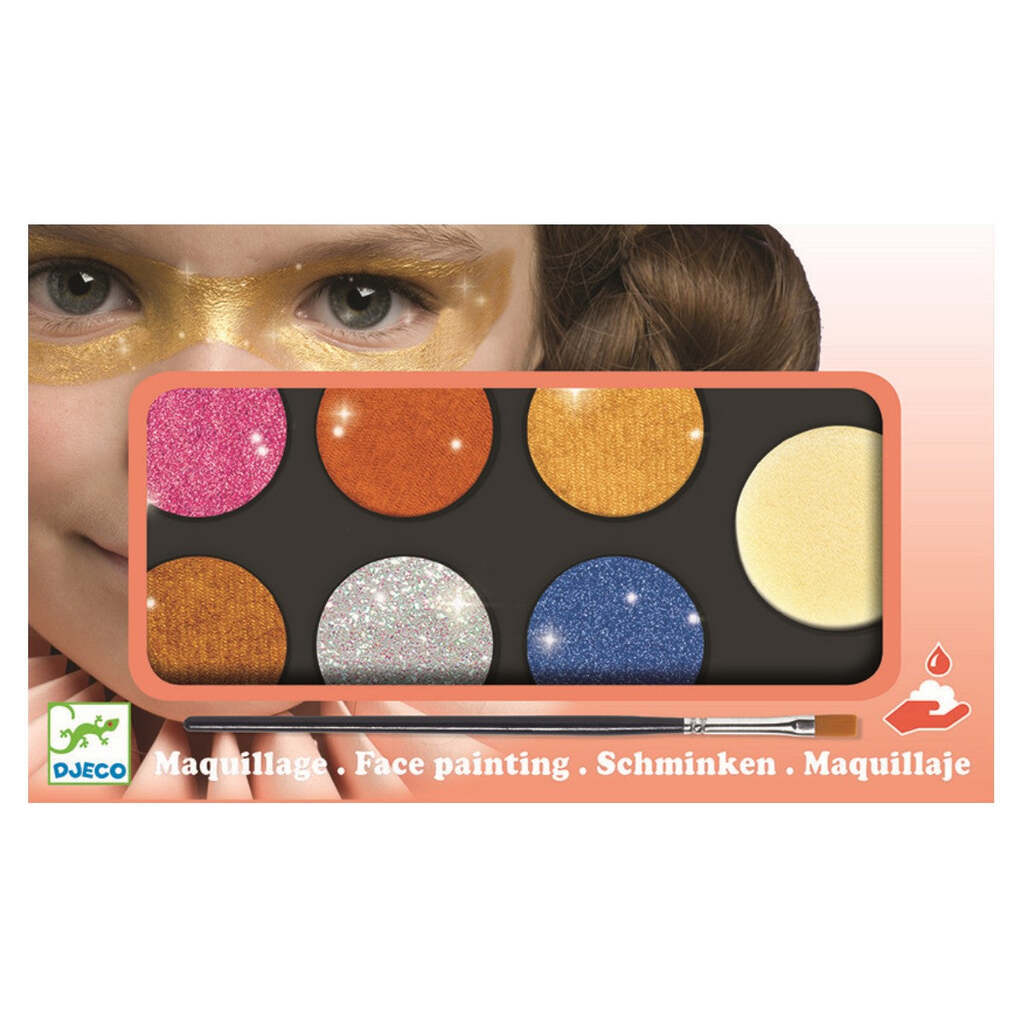 Ansigtsmaling 6 Farver, Metallic, Djeco