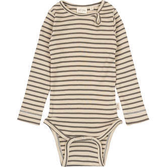 Stribet Body, Earth Brown/Dark Off White, Petit Piao