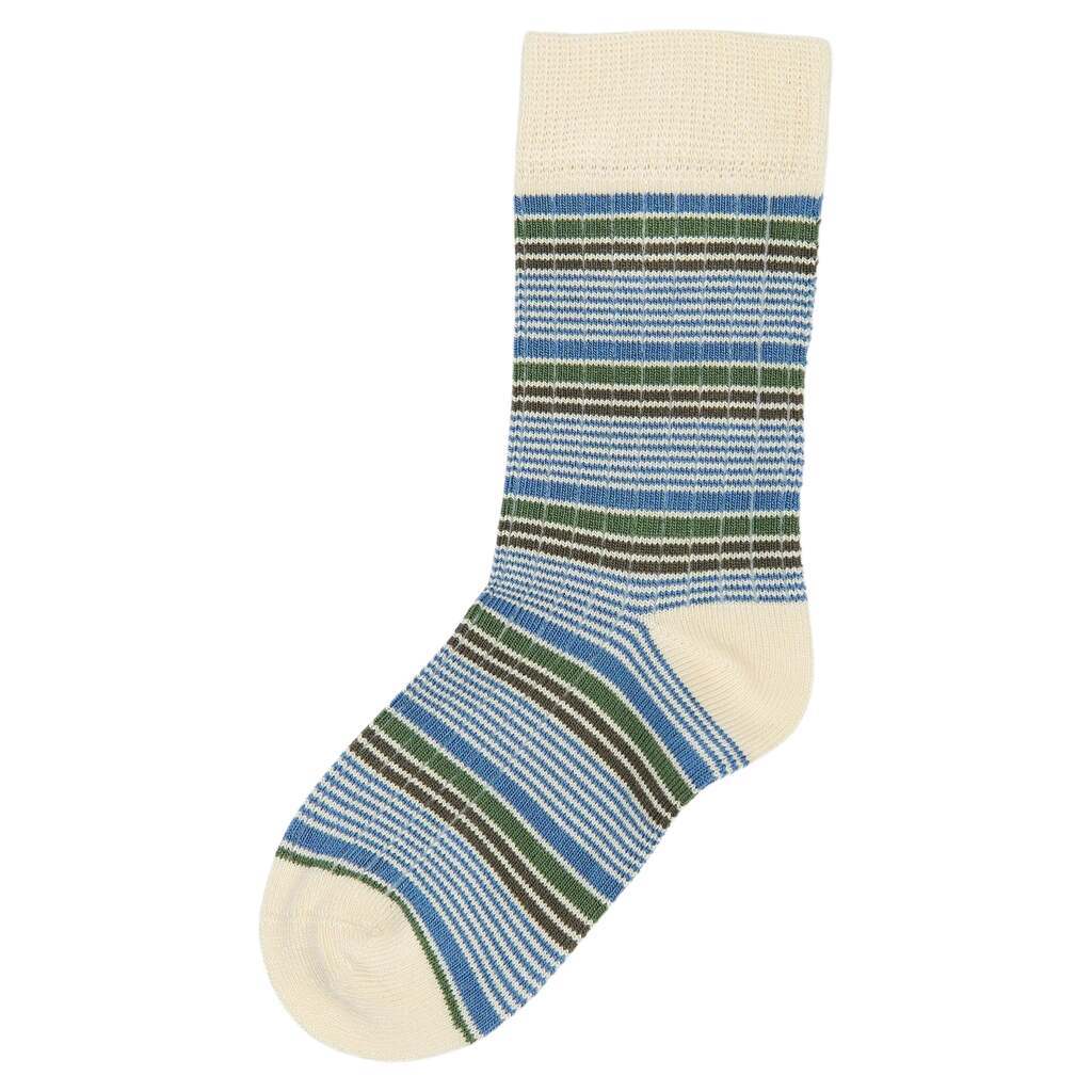 Bambus Sokker, Mix Stripes Blue, Minipop